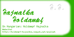 hajnalka holdampf business card